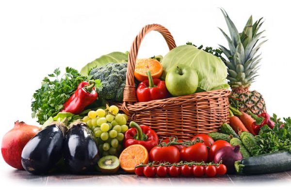 extra large basket of fruit and vegetables from fruit n vegies r us perth